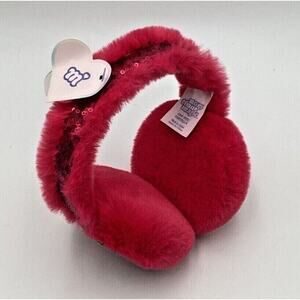 More Than Magic Hot Pink Sequin Earmuffs - One Size. NEW